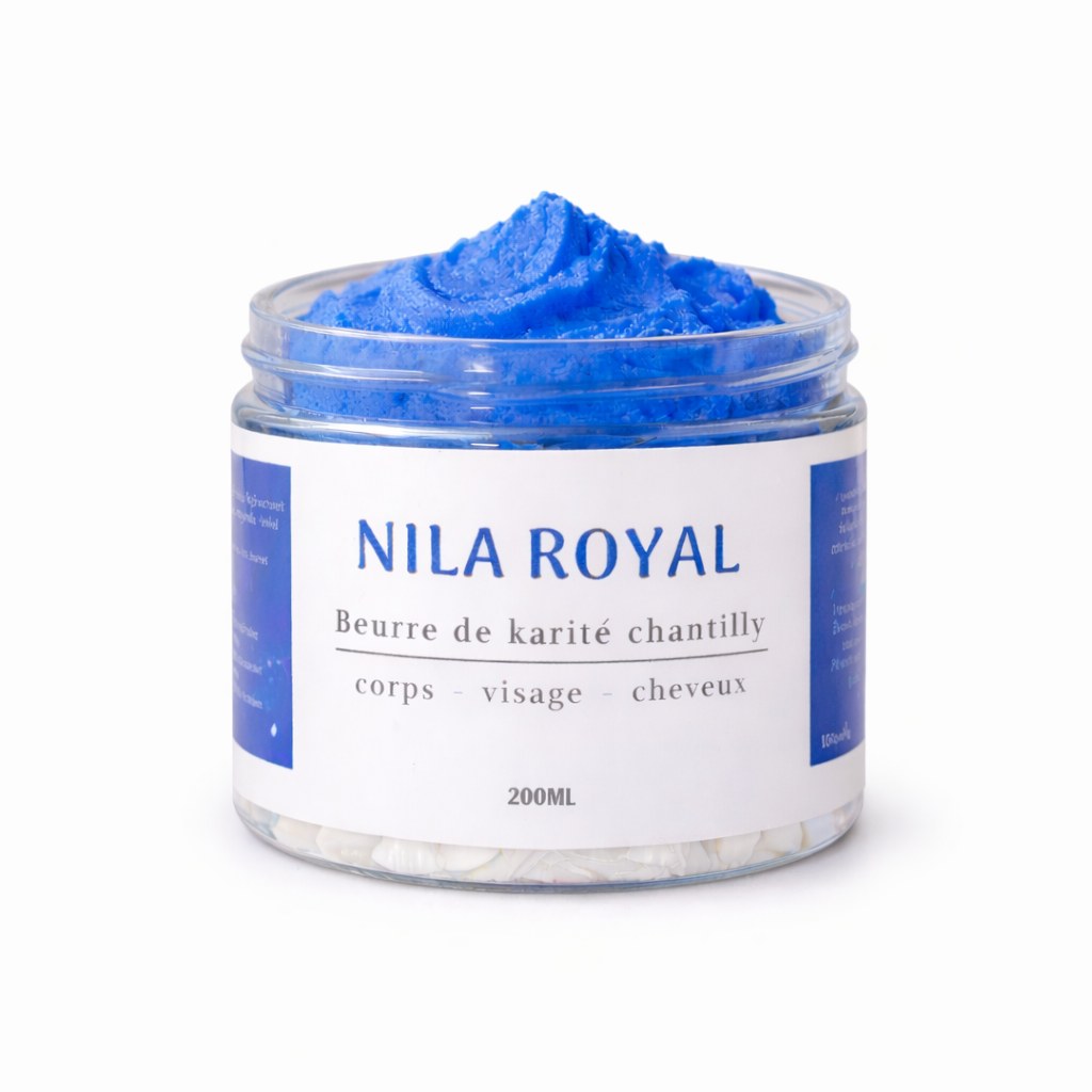 Beurre de karité chantilly TAYIB Nila Royal au nila bleu du Maroc, pot 200 ml